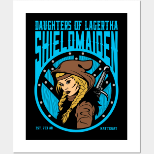 Daughters of Lagertha Viking Warrior Shield Maiden Posters and Art